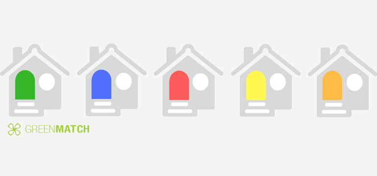 Houses with coloured doors