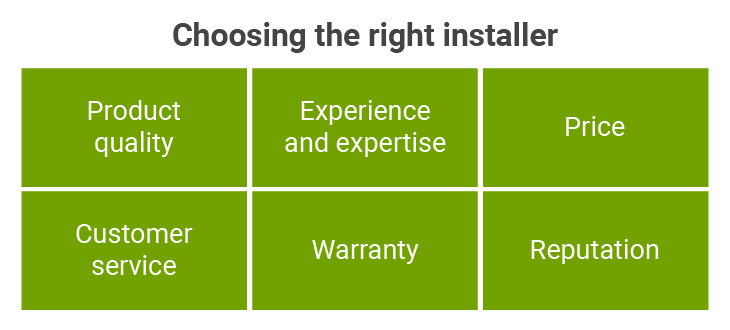 choosing the right installer